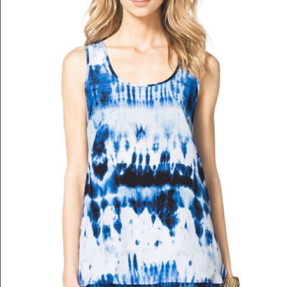 Michael Kors Silk Tie Dya Tank